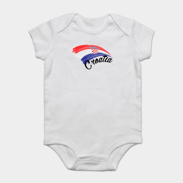 Croatia flag Baby Bodysuit by SerenityByAlex